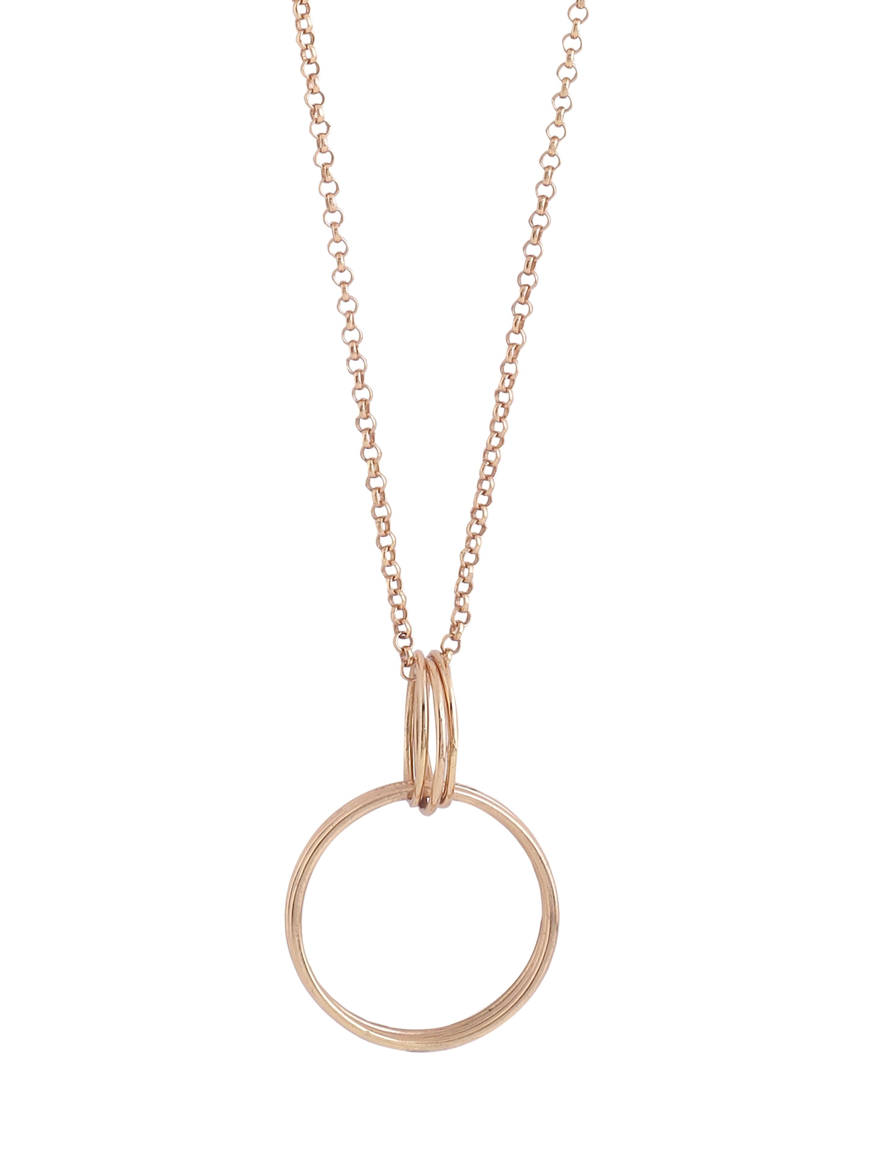 Rose Gold Plating Intertwined Circles Elysian 925 Sterling Silver Pendant For Women