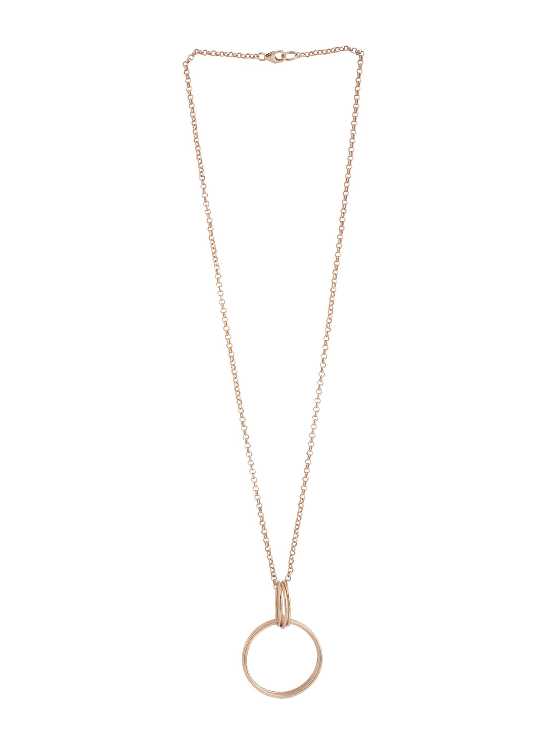 Rose Gold Plating Intertwined Circles Elysian 925 Sterling Silver Pendant For Women