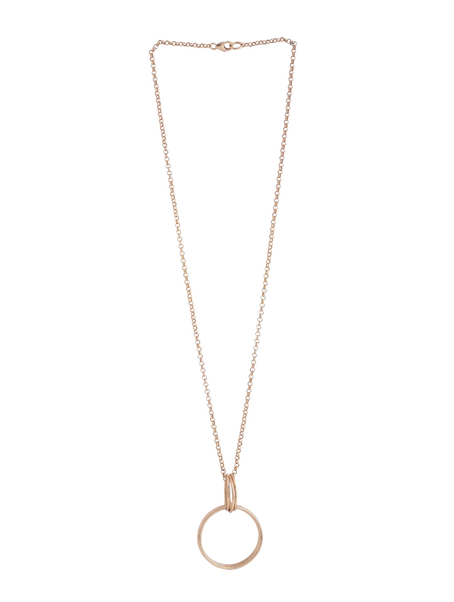 Rose Gold Plating Intertwined Circles Elysian 925 Sterling Silver Pendant For Women
