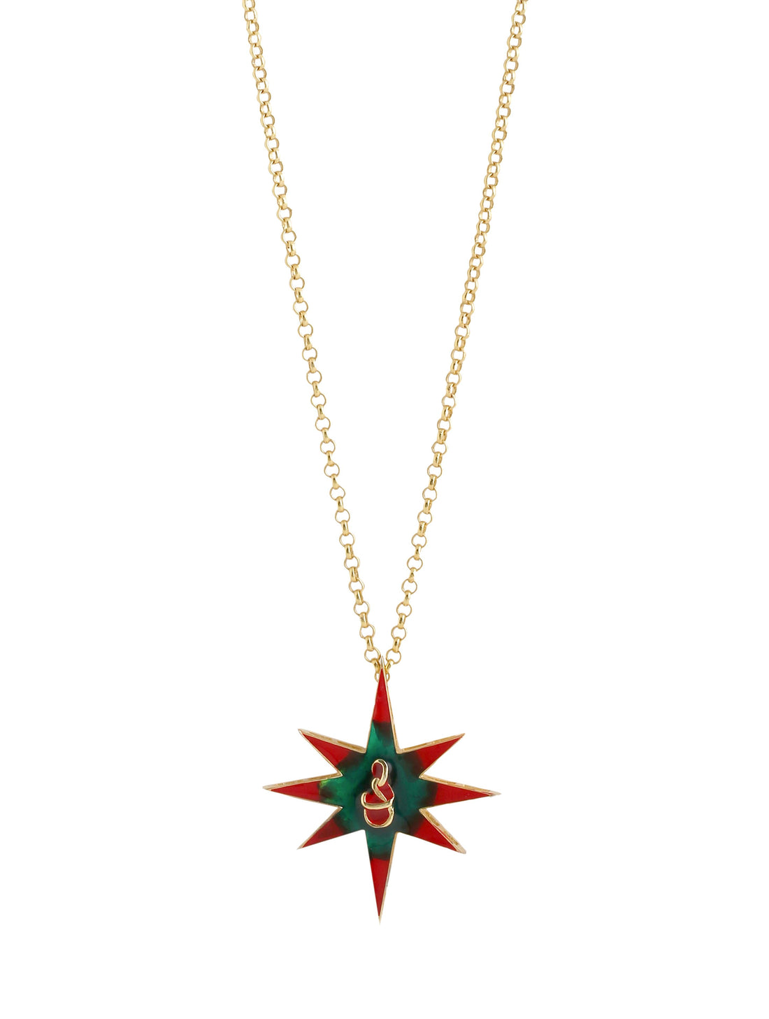 24K Gold Plating Star and Infinity with Enamel Elysian 925 Sterling Silver Pendant For Women