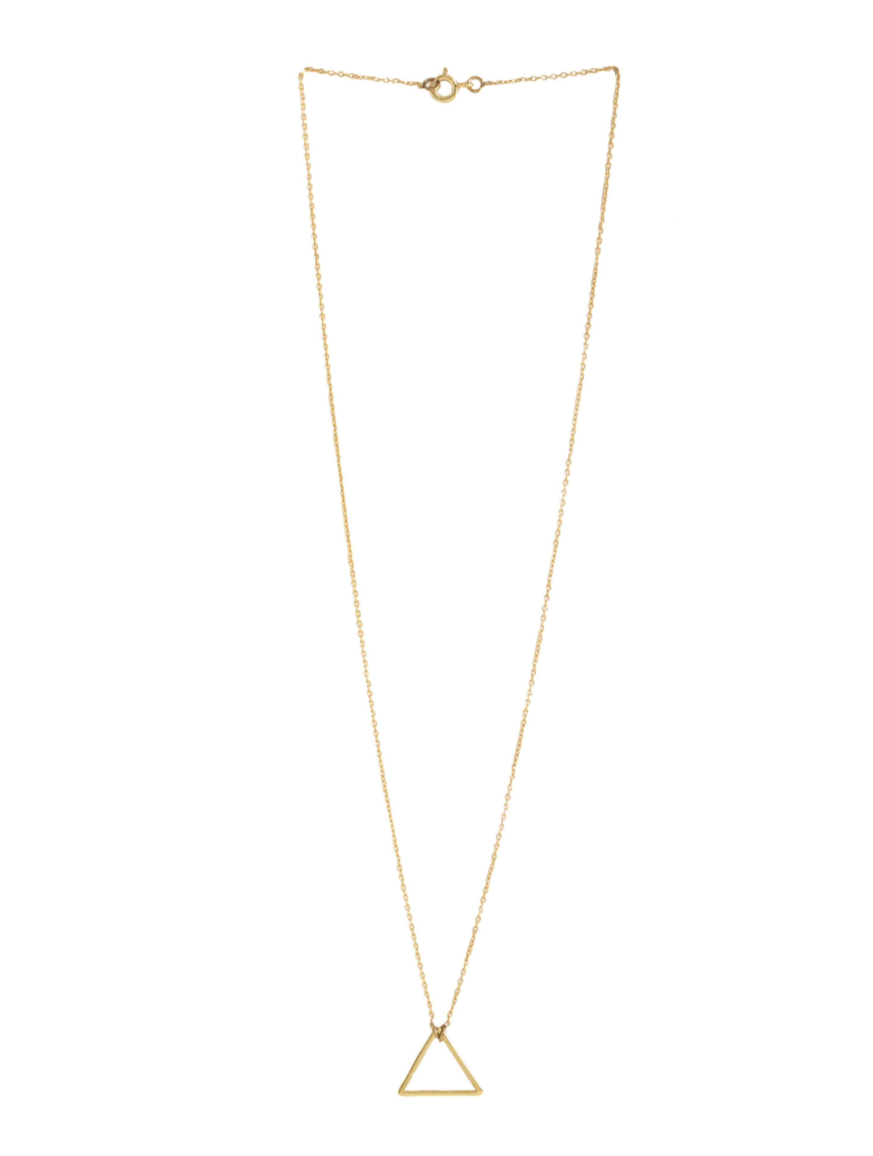 24K Gold Plating Geometric Triangles Elysian 925 Sterling Silver Pendant For Women