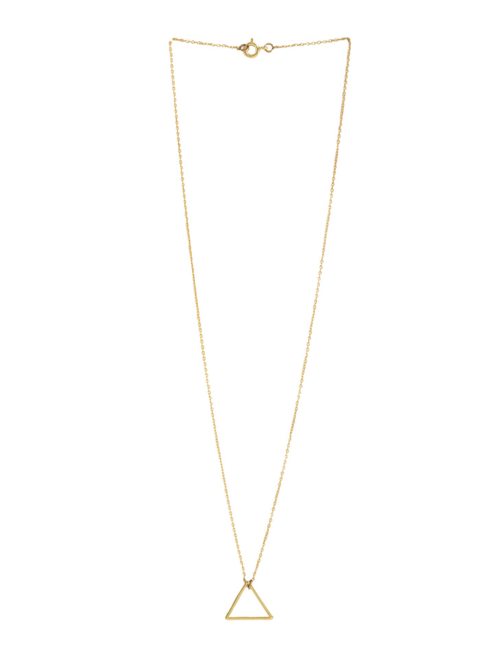 24K Gold Plating Geometric Triangles Elysian 925 Sterling Silver Pendant For Women