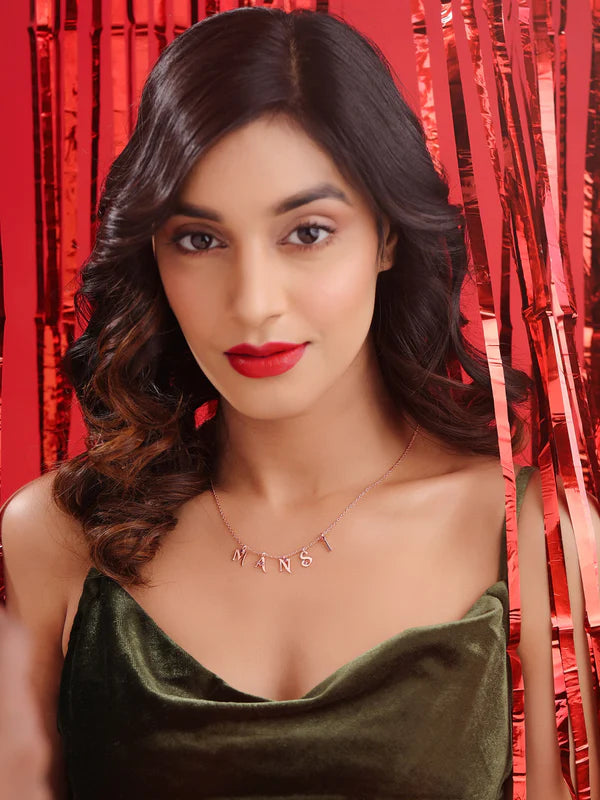 Elysian Rose Gold Customizable Love Rhodolite Garnet 925 Sterling Silver Pendant For Women