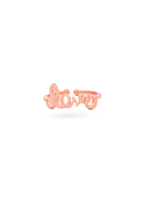 Rose Gold Love Notion Adjustable Elysian 925 Sterling Silver Ring For Women