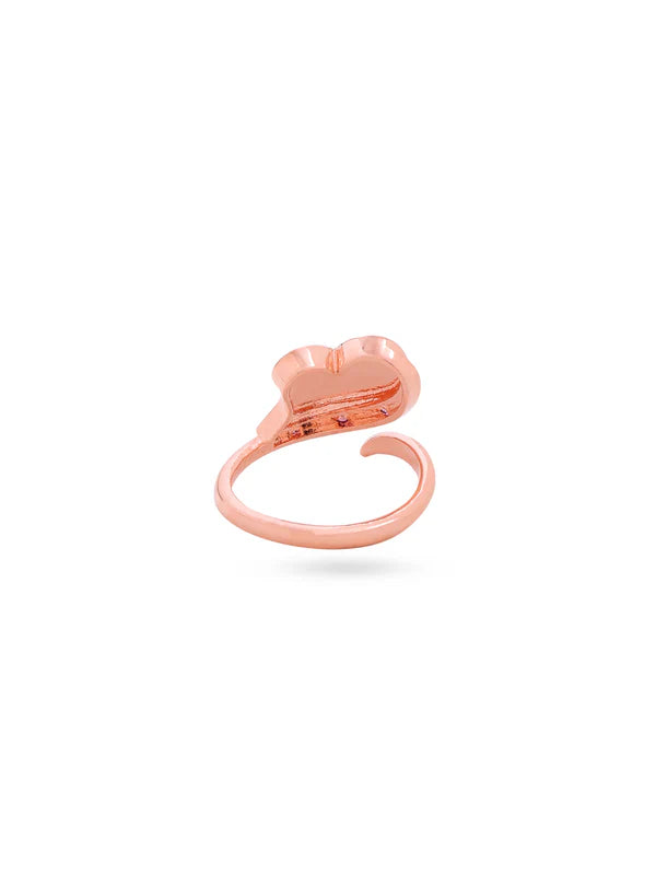 Rose Gold Heart Symbol Rhodolite Garnet Elysian Collection Ring