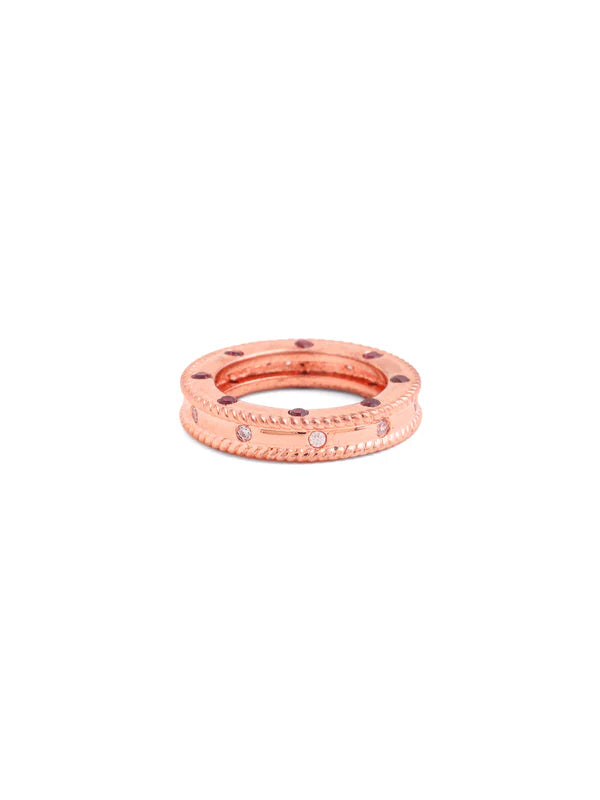 Rose Gold Passionate Diamond Elysian 925 Sterling Silver Ring Pendant For Women