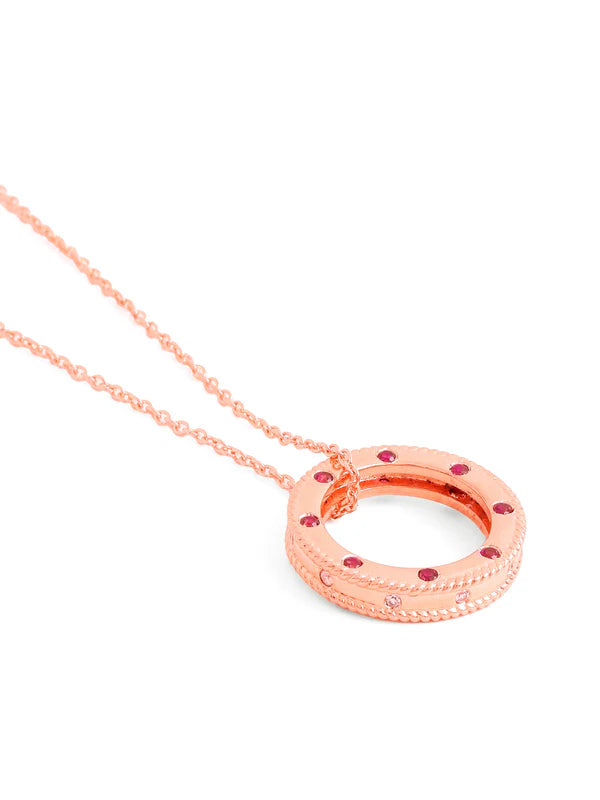 Rose Gold Passionate Diamond Elysian 925 Sterling Silver Ring Pendant For Women