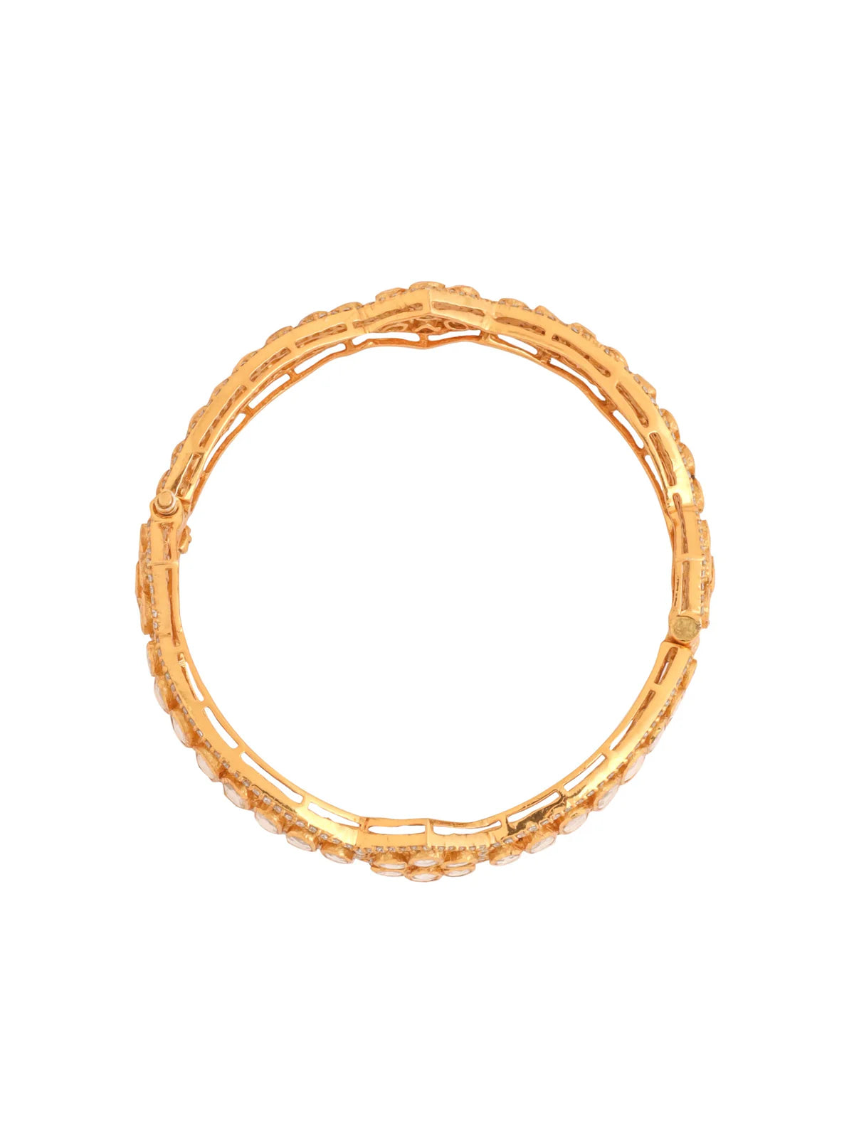 Polki Wedding Bliss 925 Sterling Silver Bangle For Women