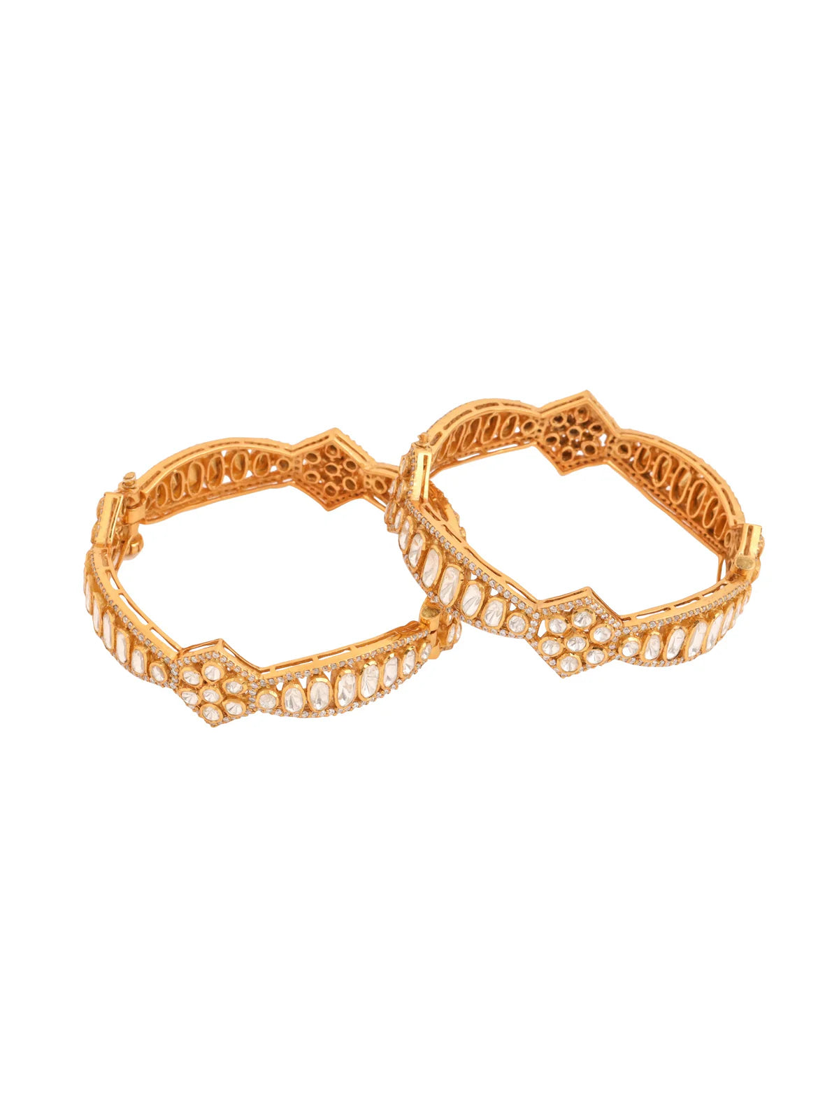 Polki Wedding Bliss 925 Sterling Silver Bangle For Women