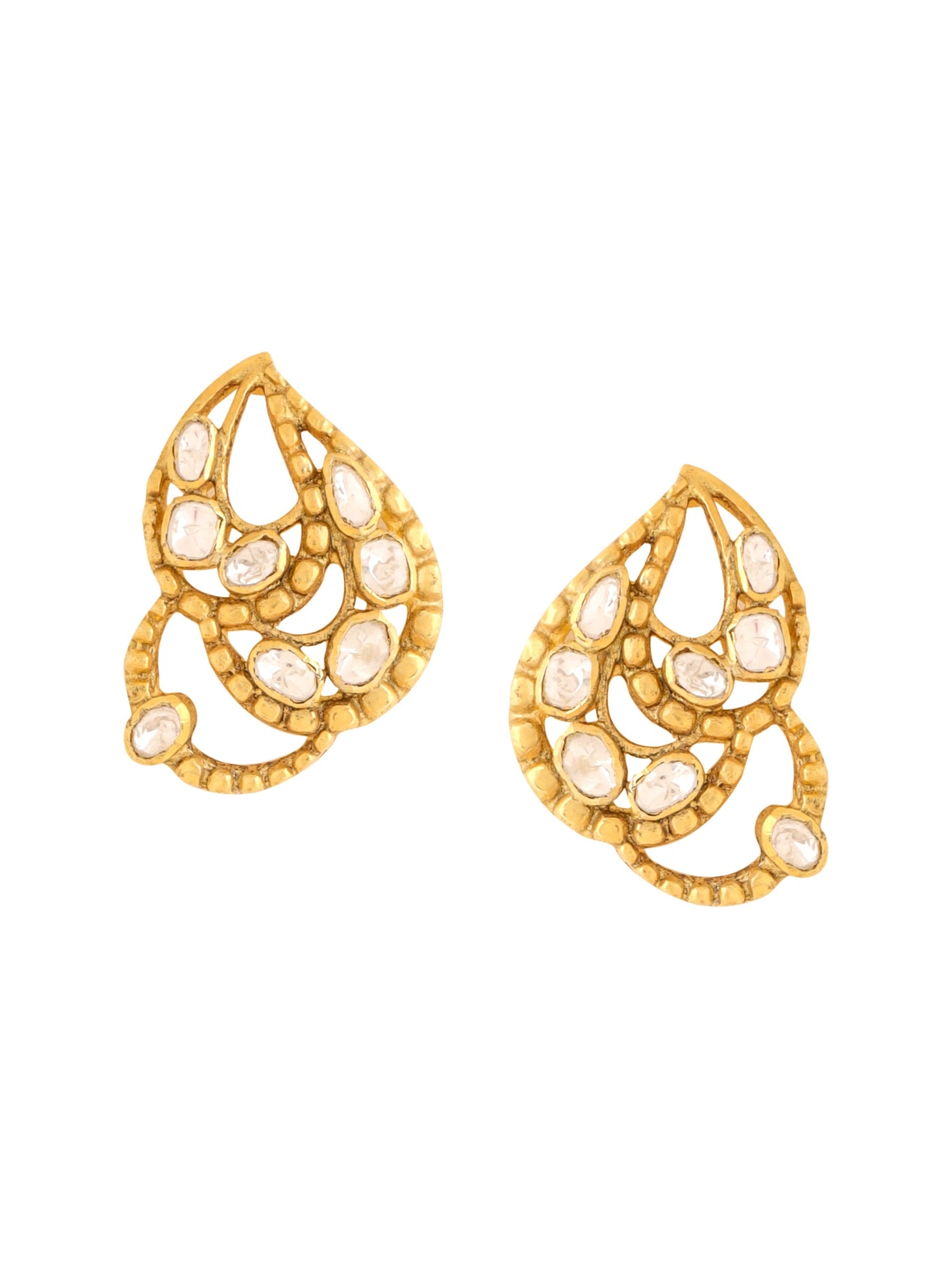 Polki Fusion Polki 925 Sterling Silver Earrings For Women