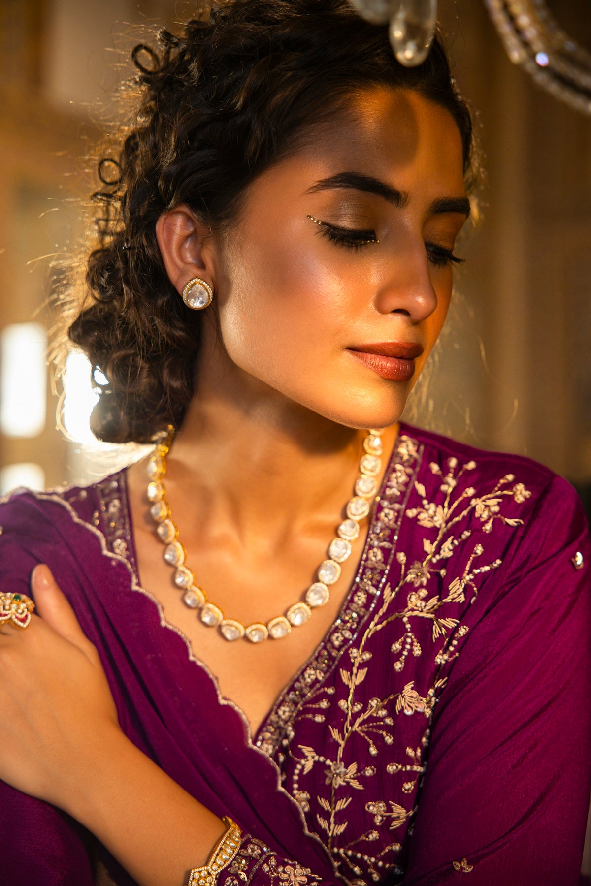 Wedding Bliss 925 Sterling Silver Necklace Set For Women