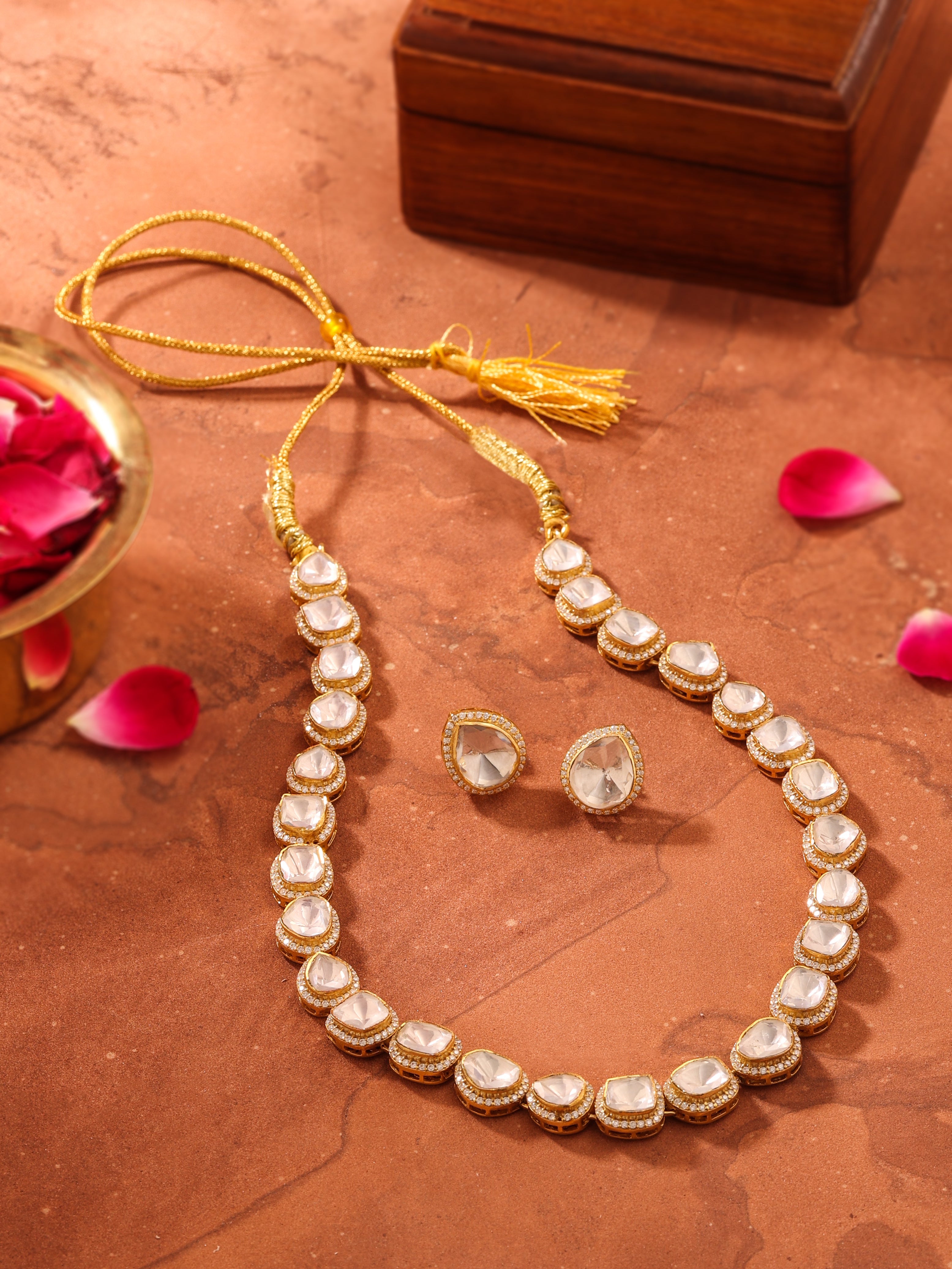 Wedding Bliss 925 Sterling Silver Necklace Set For Women