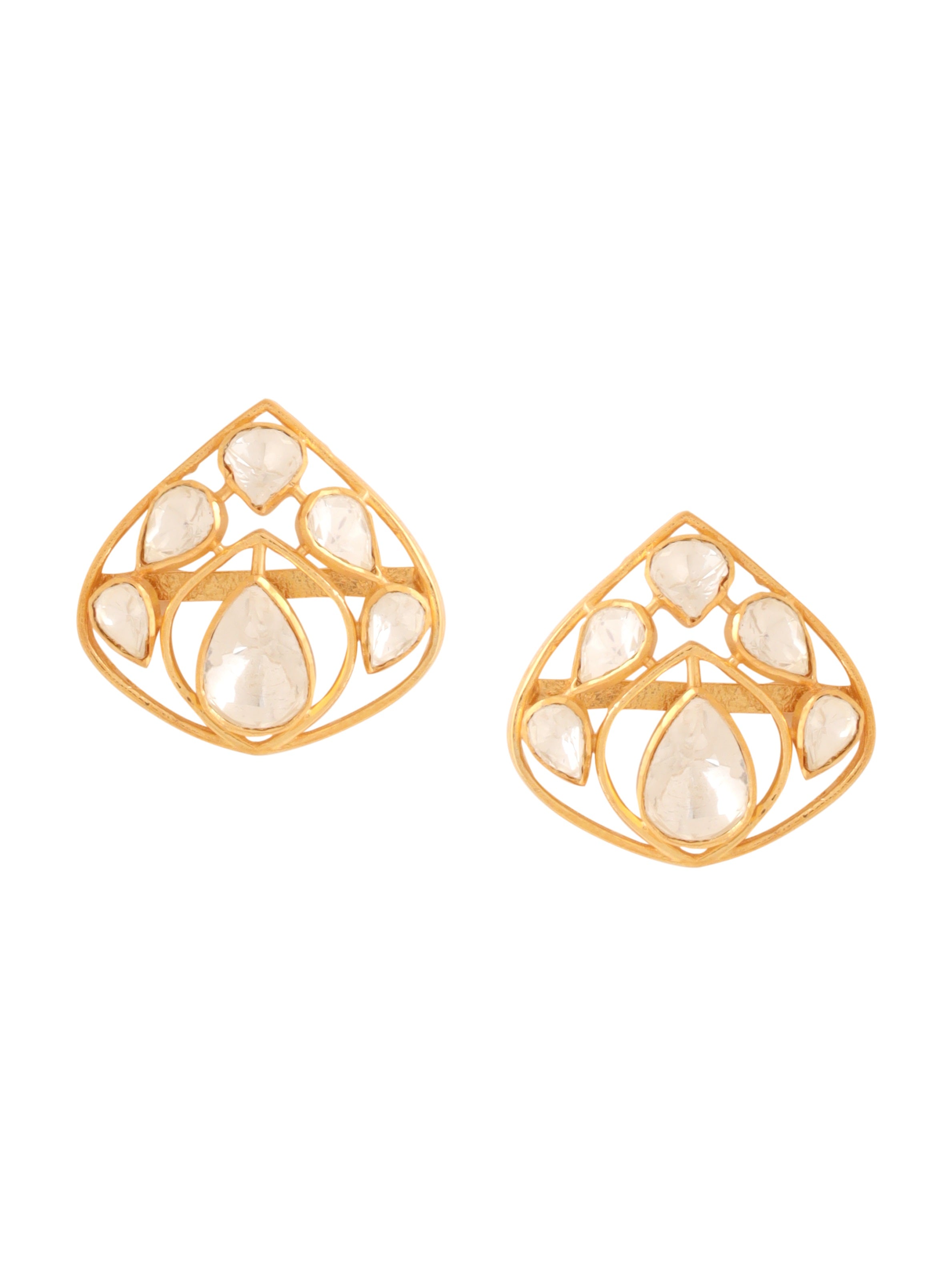 Pearl Stunning Polki Green Talfe - Wedding Bliss 925 Sterling Silver Necklace Set For Women