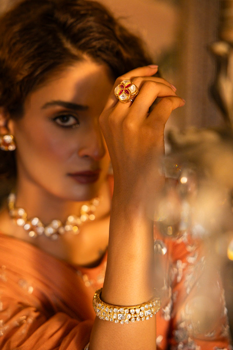 Polki & Talfe Wedding Bliss 925 Sterling Silver Ring For Women