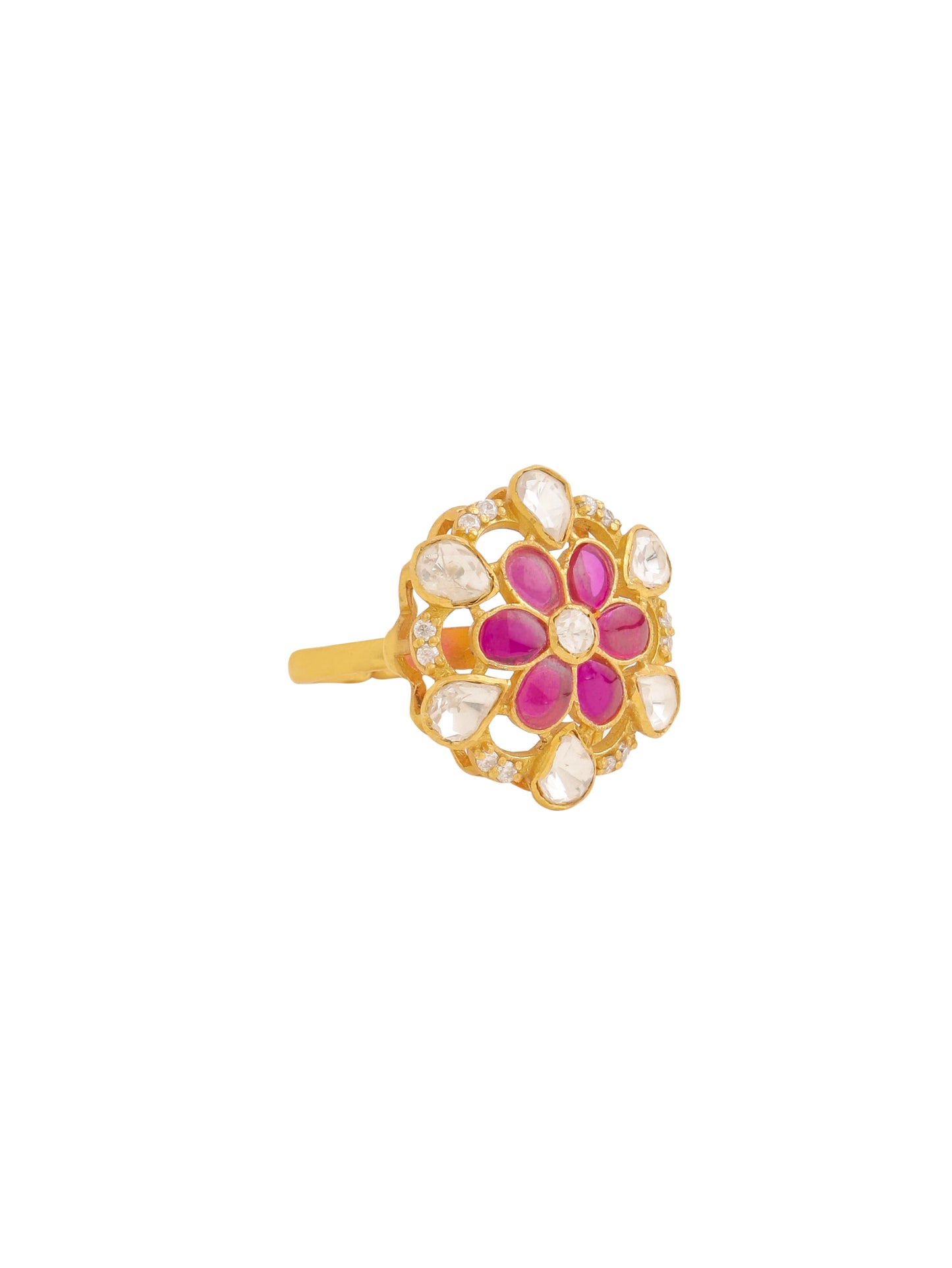 925 Sterling Silver & Polki Wedding Bliss 925 Sterling Silver Ring For Women