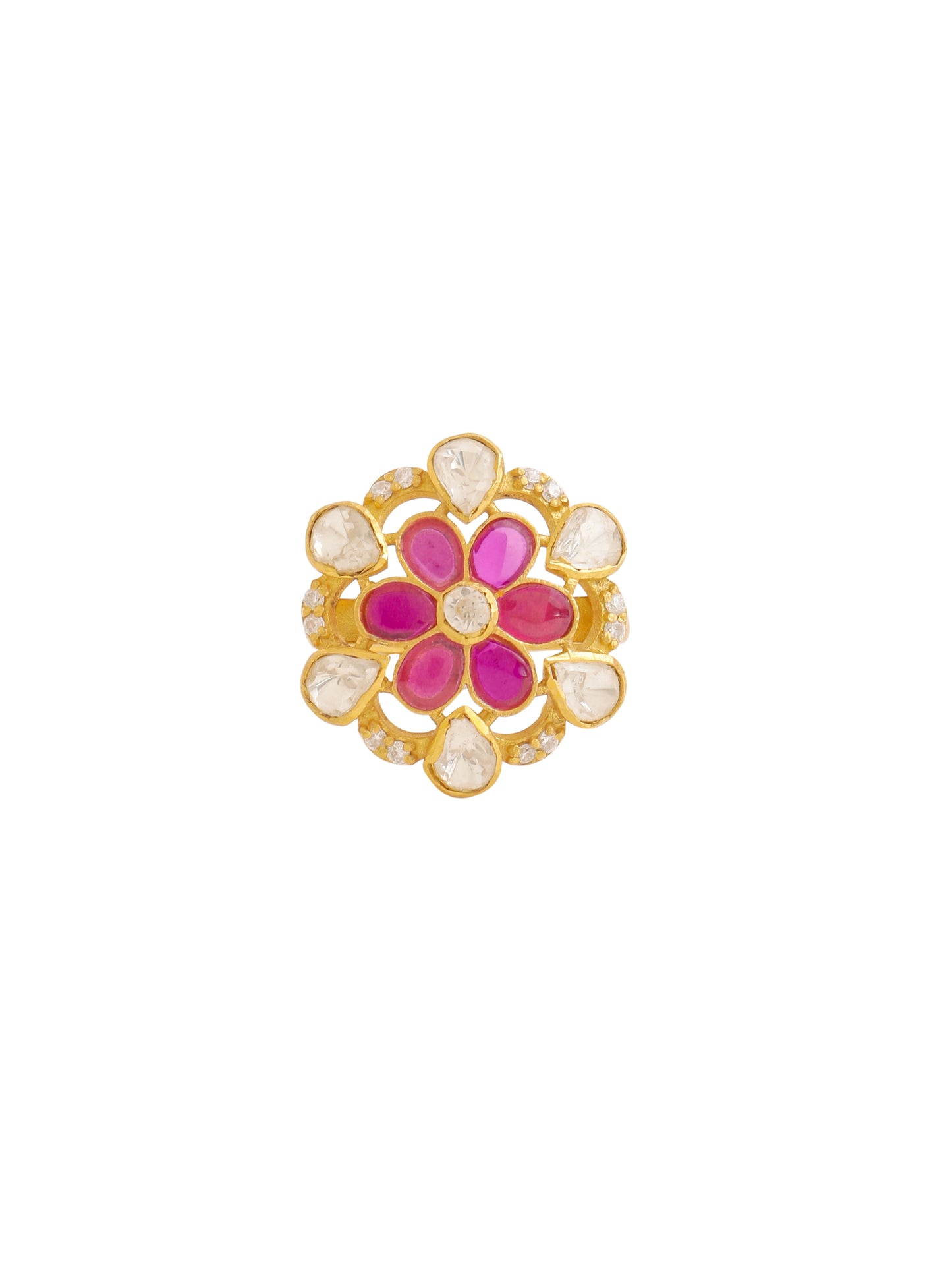 925 Sterling Silver & Polki Wedding Bliss 925 Sterling Silver Ring For Women