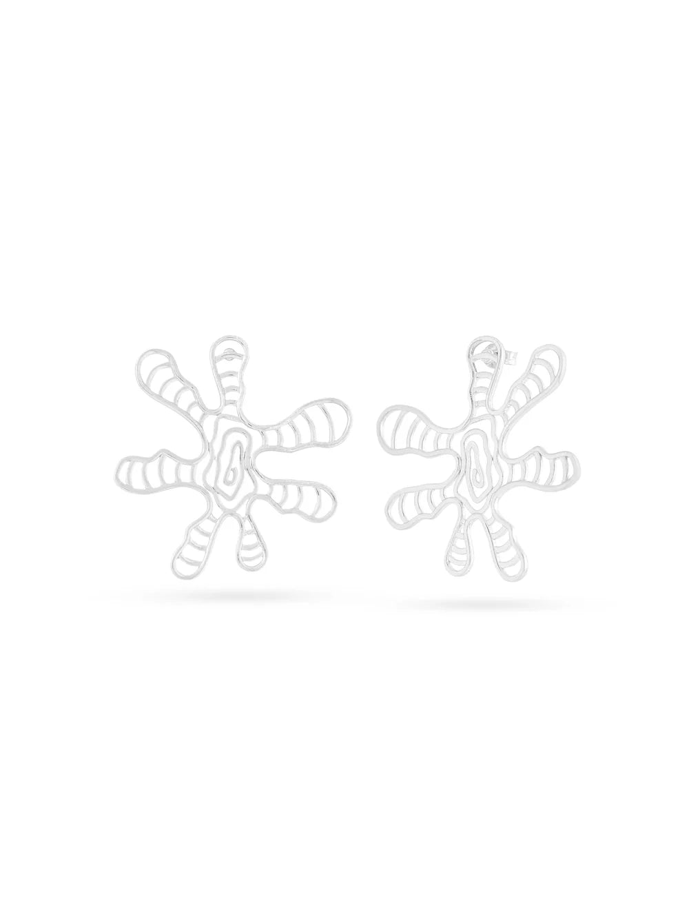 Lumina Rhodium Plated Nature 925 Sterling Silver Earrings For Women