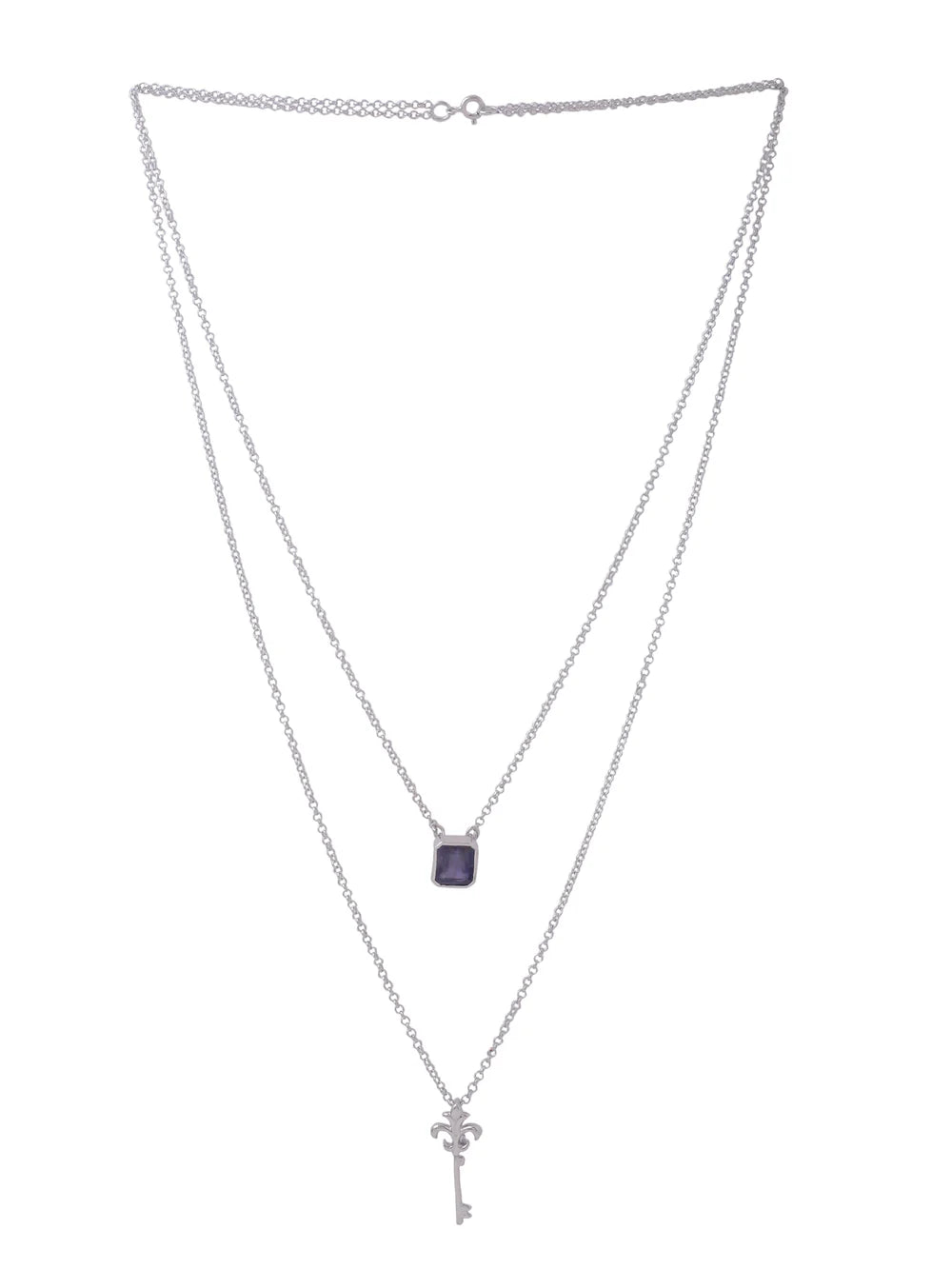 Iolite Sophisticated Elegance 925 Sterling Silver Pendant For Men