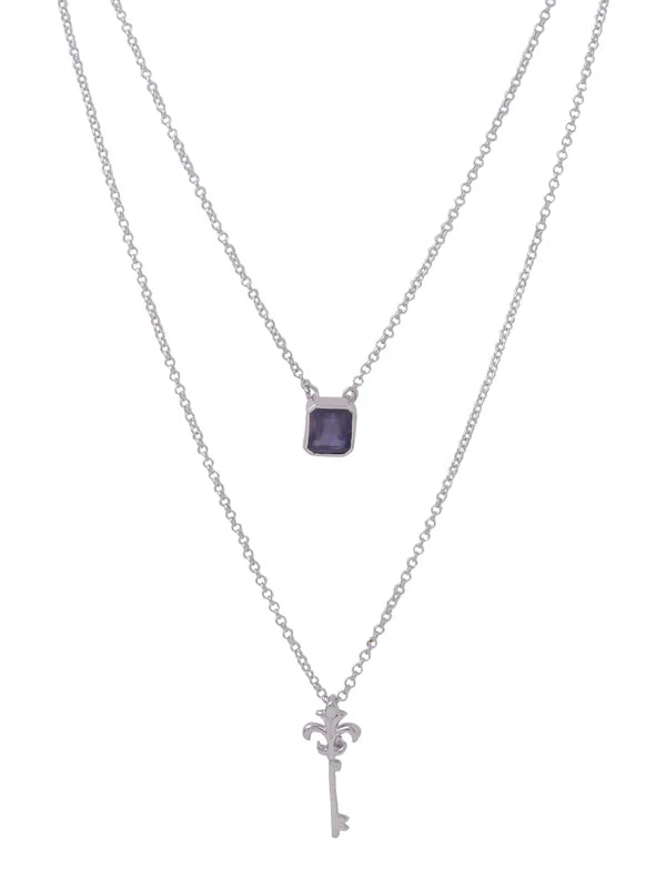 Iolite Sophisticated Elegance 925 Sterling Silver Pendant For Men