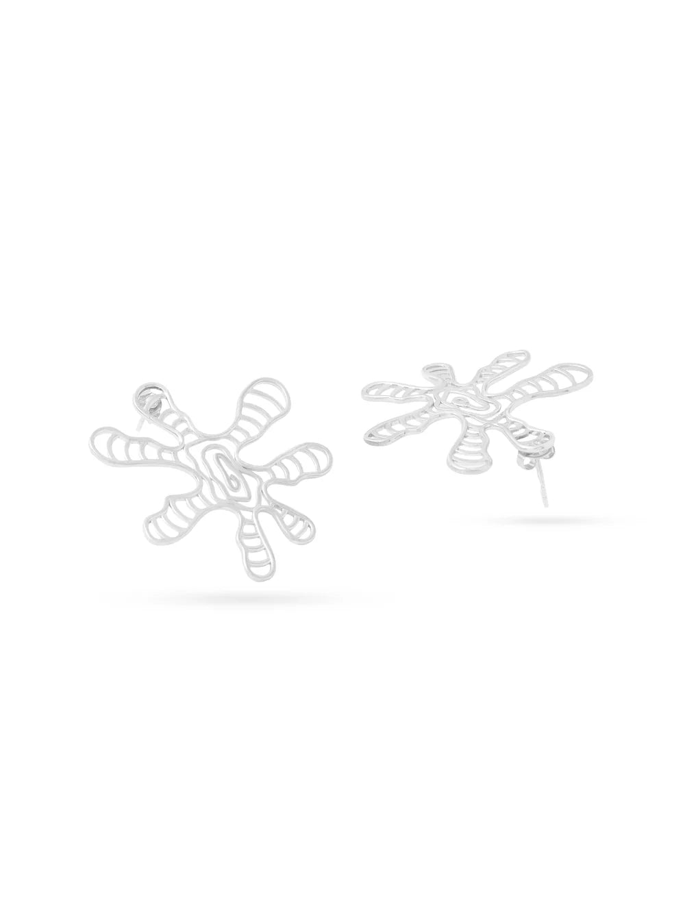 Lumina Rhodium Plated Nature 925 Sterling Silver Earrings For Women