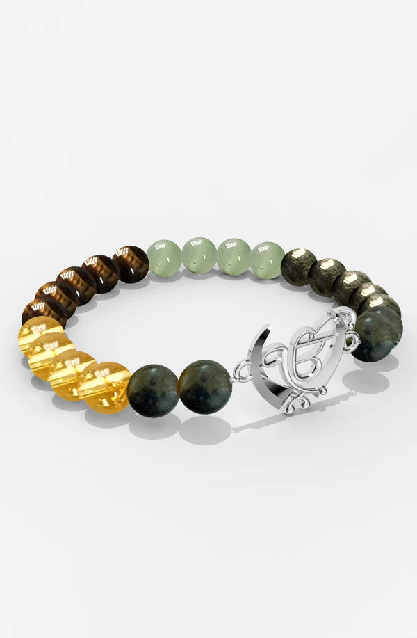 Sterling Silver Ik Omkar Money Magnet Bracelet For Men