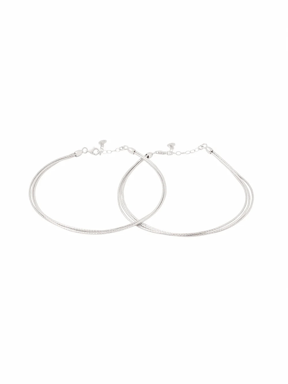 Silver Link Trinity Anklet