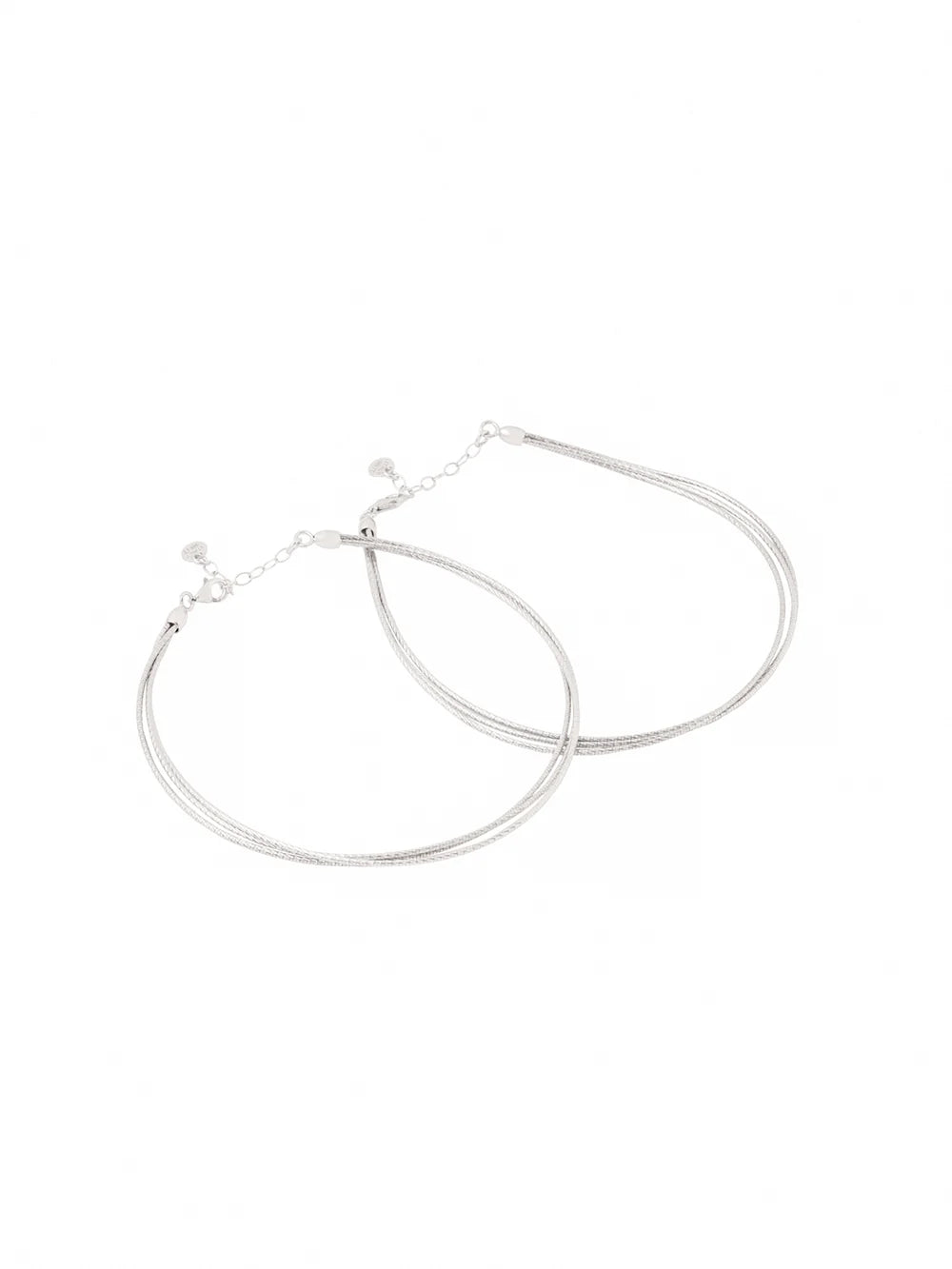 Silver Link Trinity Anklet
