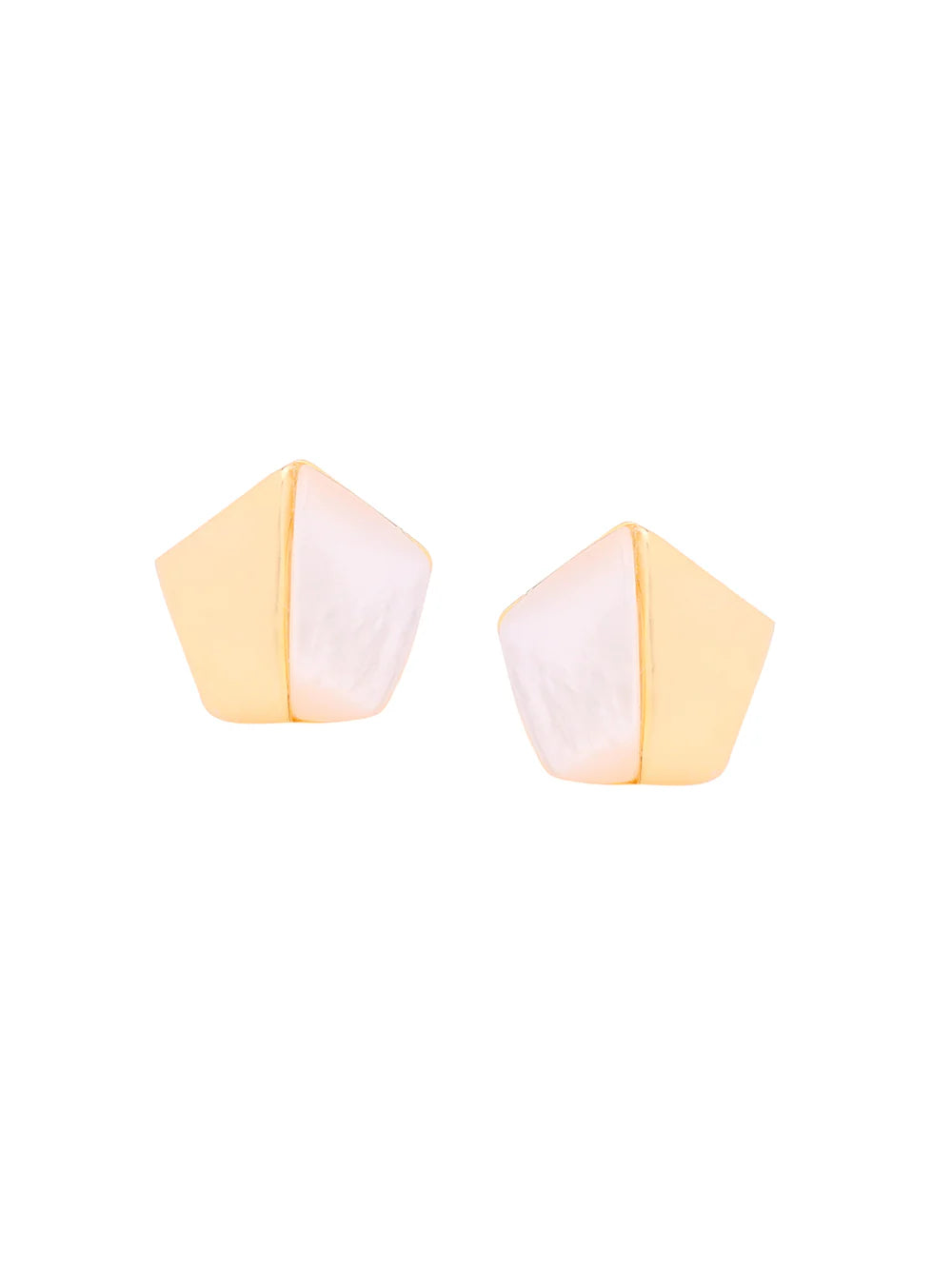 Gold Star Mother Of Pearl Earrings