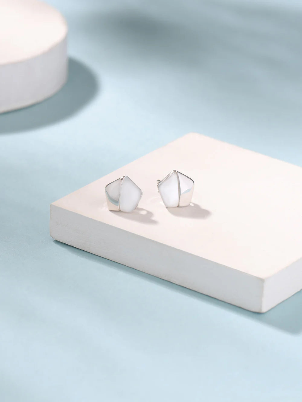 Gold Star Mother Of Pearl Earrings