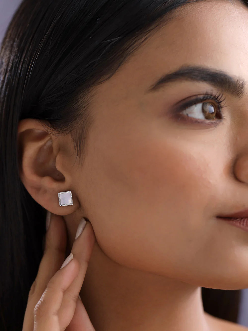 Textured Limitless Mother Of Pearl Earrings