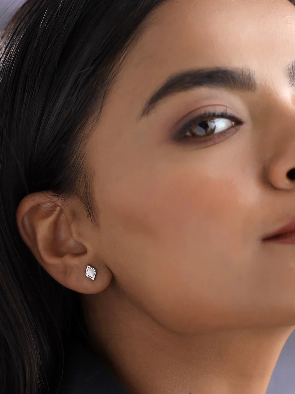 Diamond Shaped Mother Of Pearl Earrings