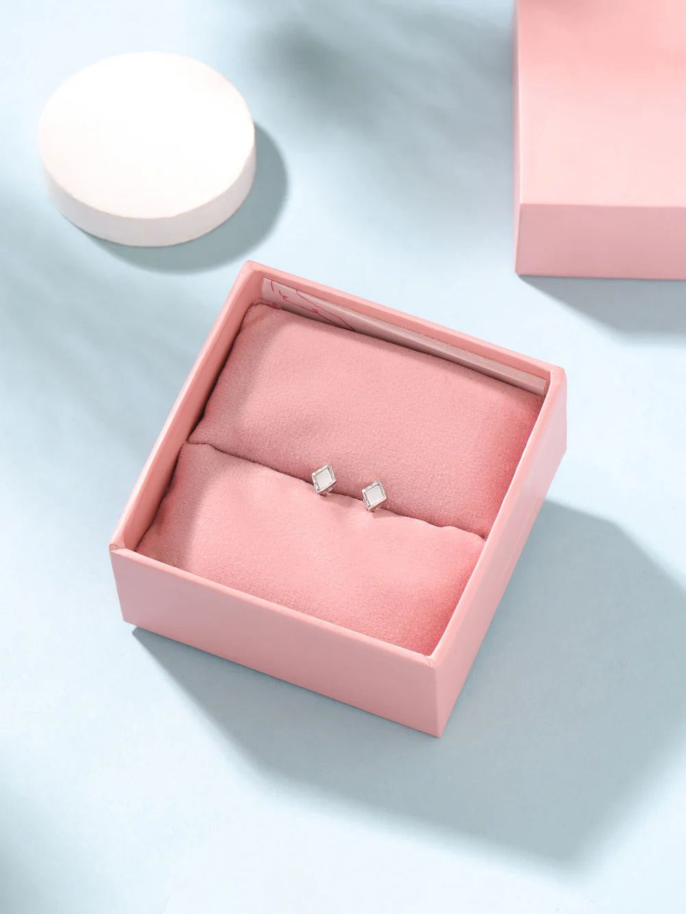 Diamond Shaped Mother Of Pearl Earrings