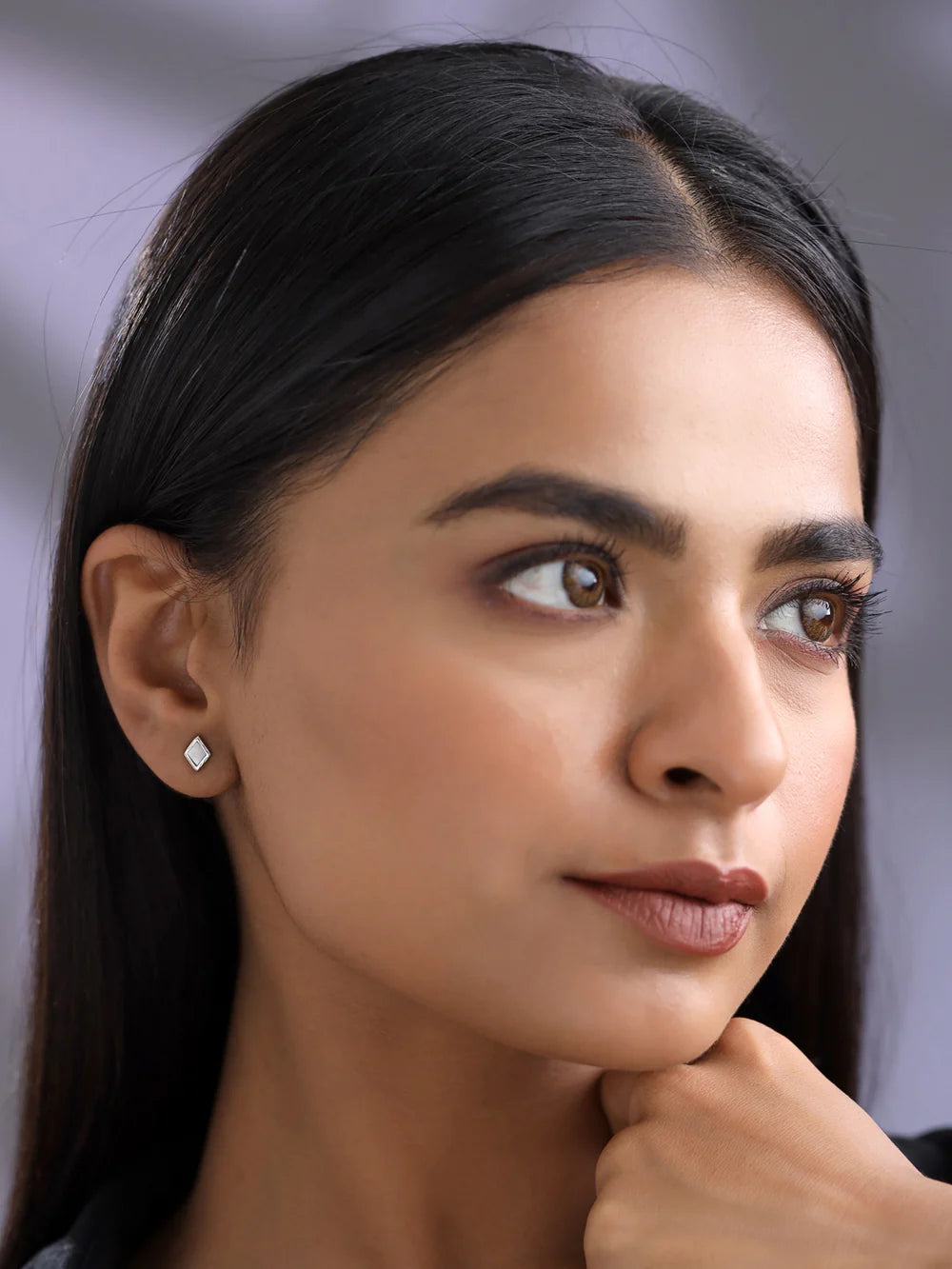 Diamond Shaped Mother Of Pearl Earrings