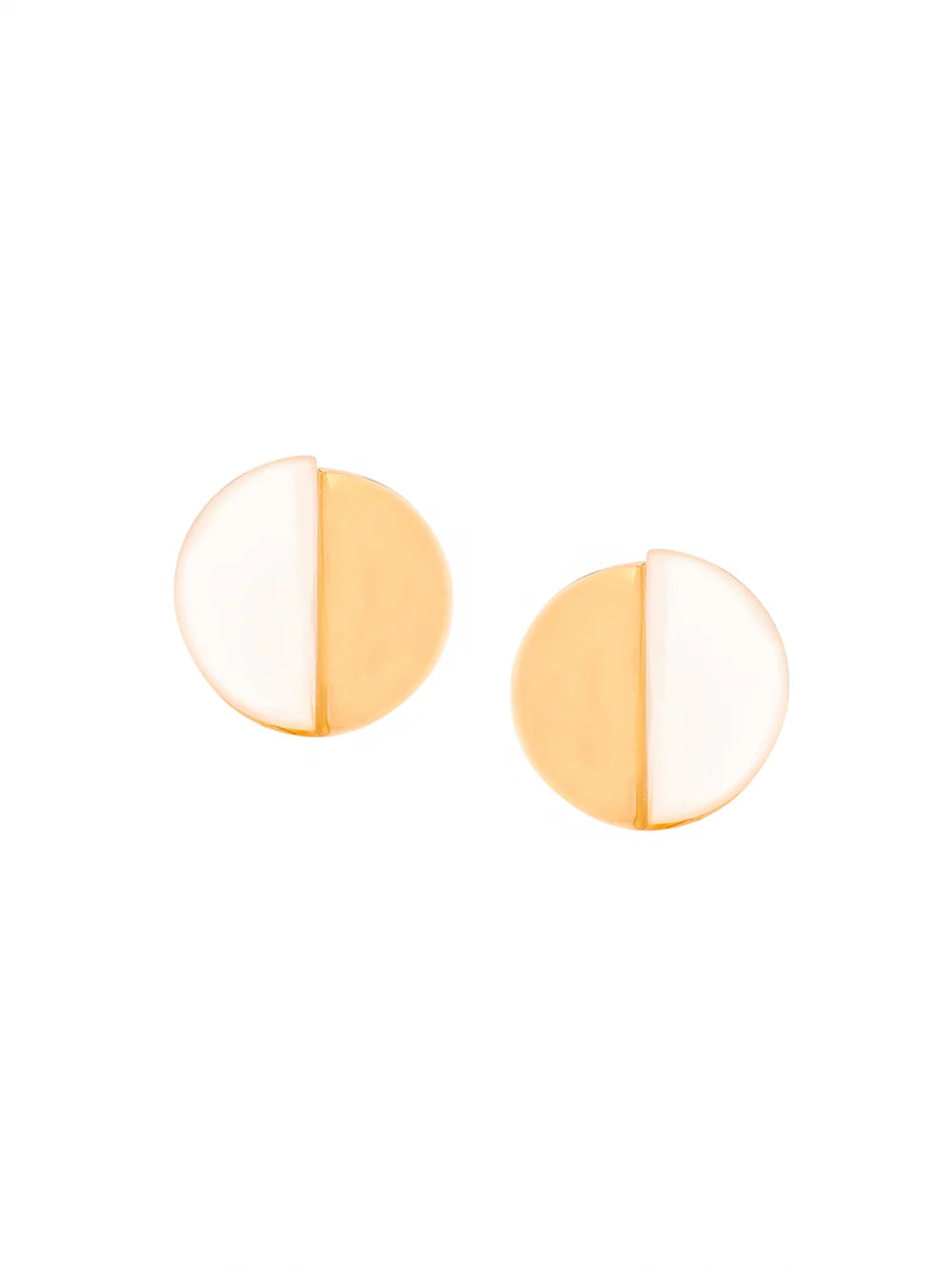 Half Circle Mother Of Pearl Earrings