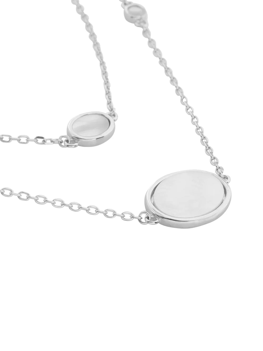 Oval Mother of Pearl Layered Necklace