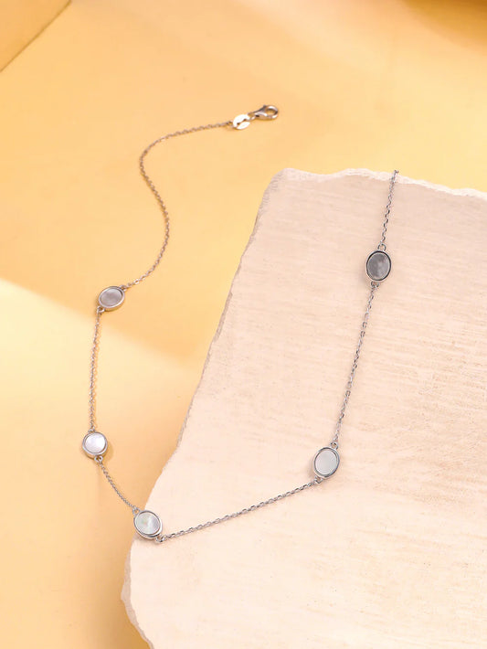 Oval Mother of Pearl Necklace