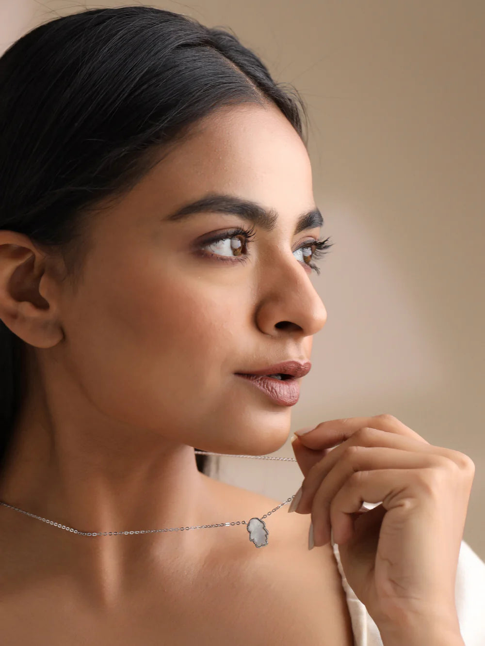 Abstract Mother of Pearl Necklace