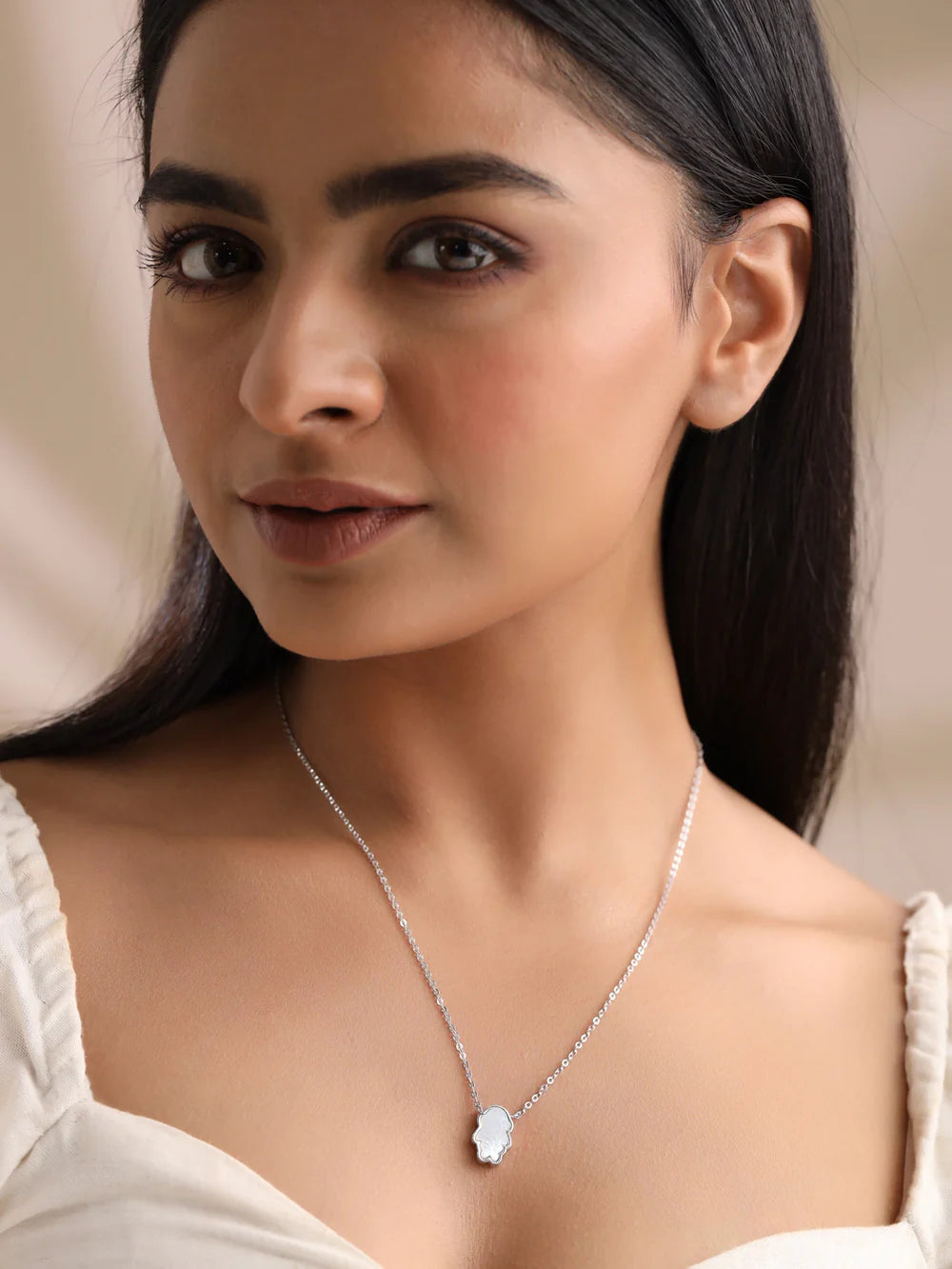 Abstract Mother of Pearl Necklace