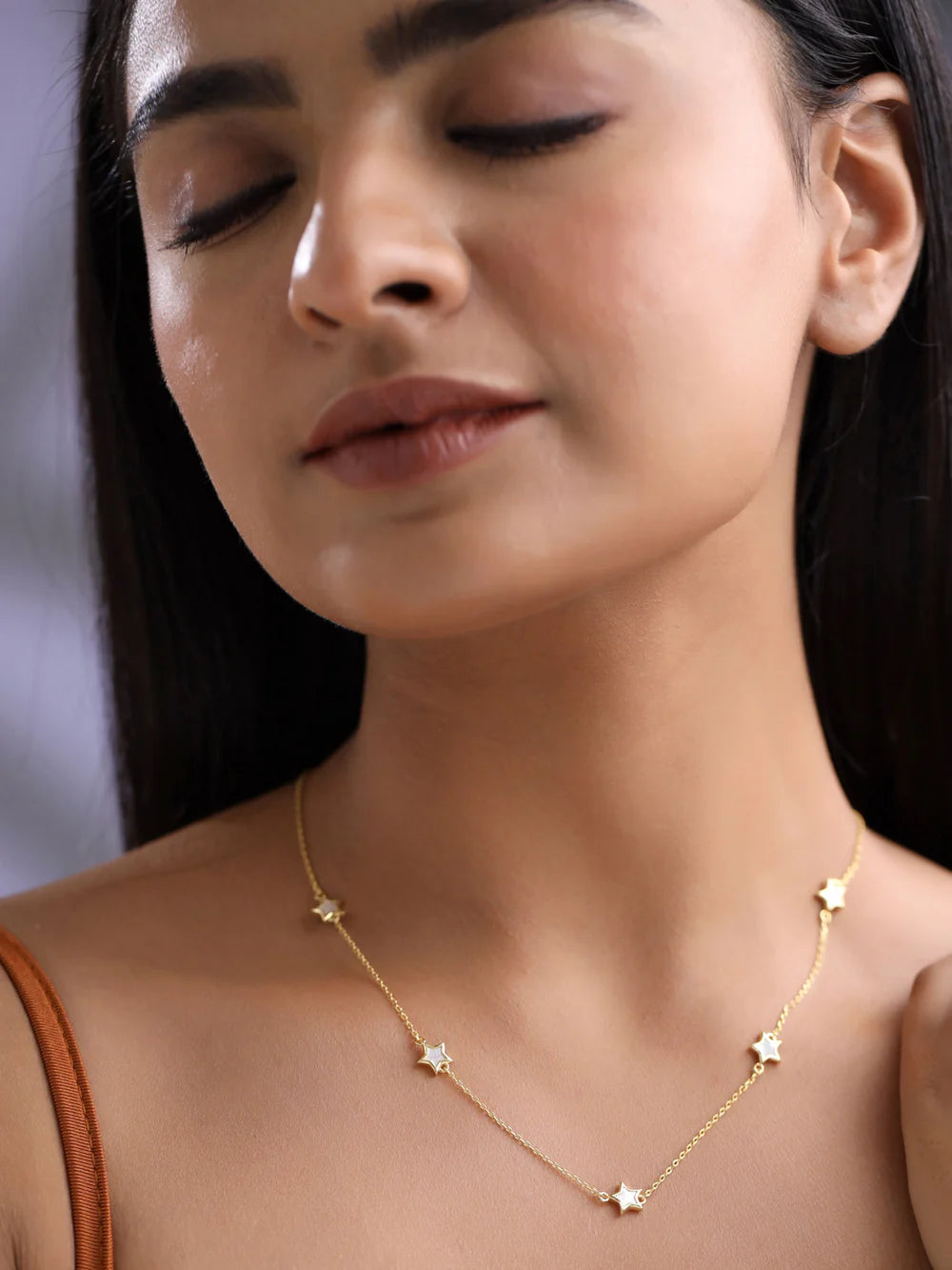 CELESTIAL MOTHER OF PEARL NECKLACE