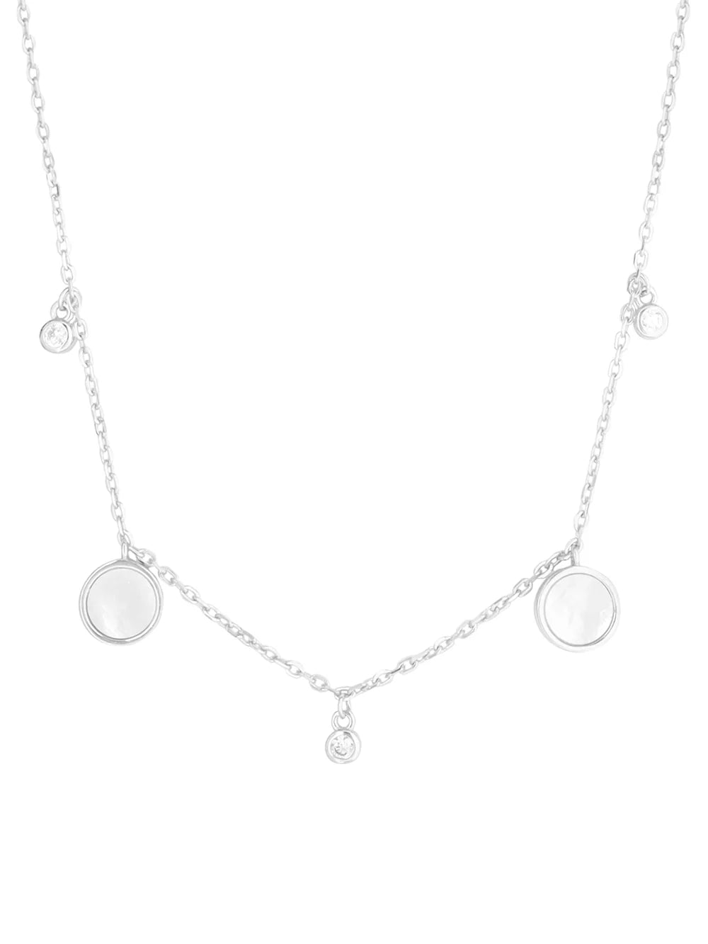 Stone Circle Mother of Pearl Necklace