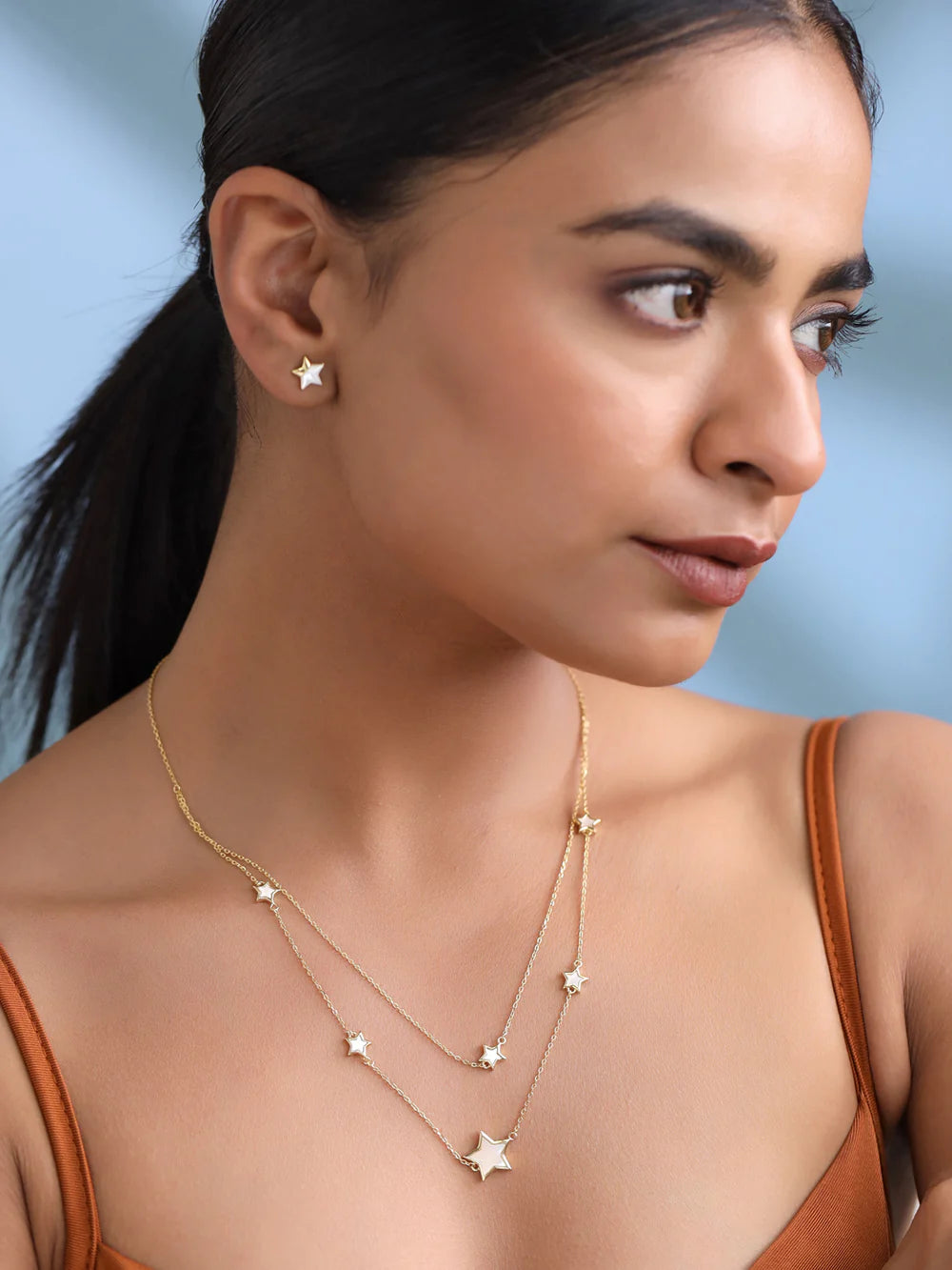 Celestial Mother of Pearl Necklace Set