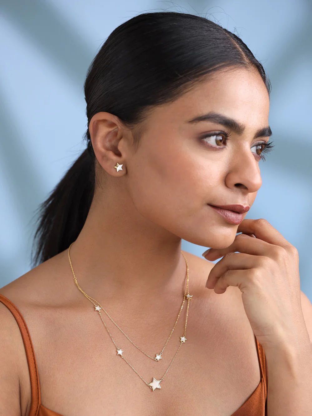 Celestial Mother of Pearl Necklace Set