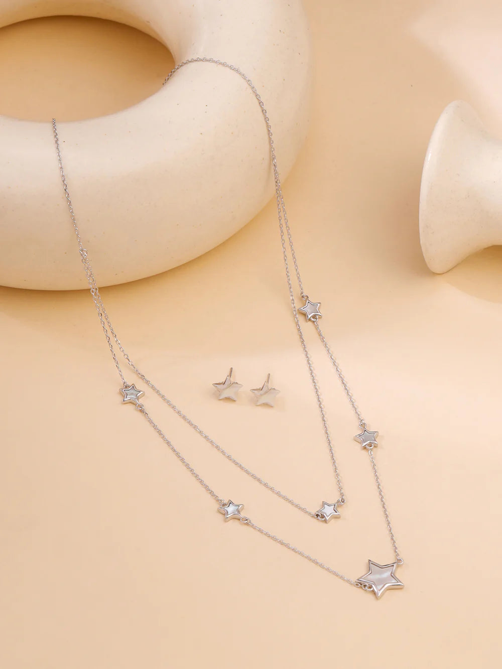 Celestial Mother of Pearl Necklace Set
