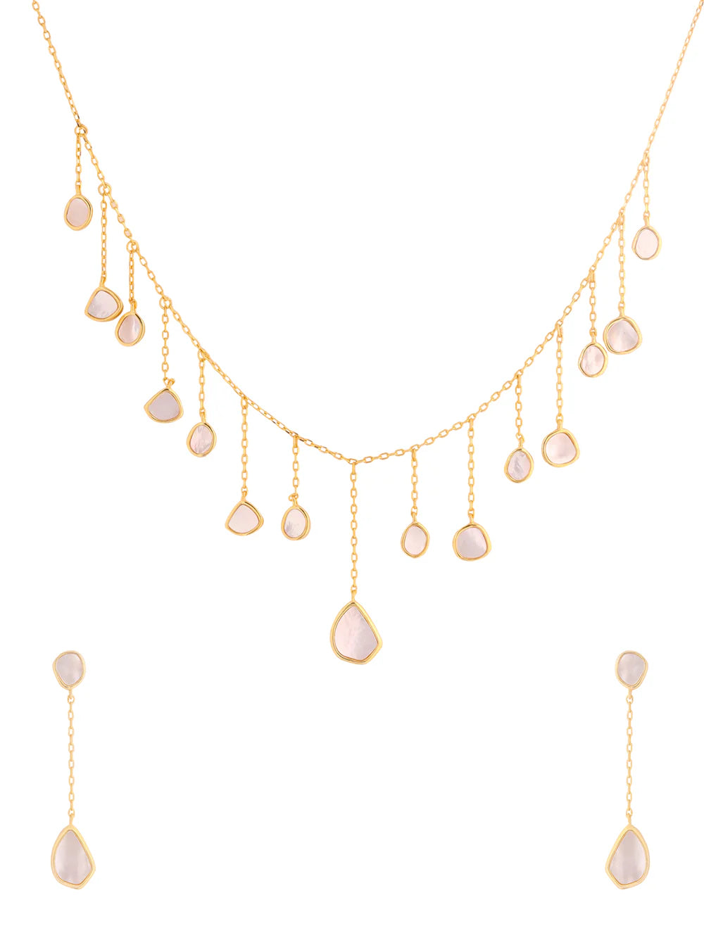 Mother of Pearl Drop Necklace Set