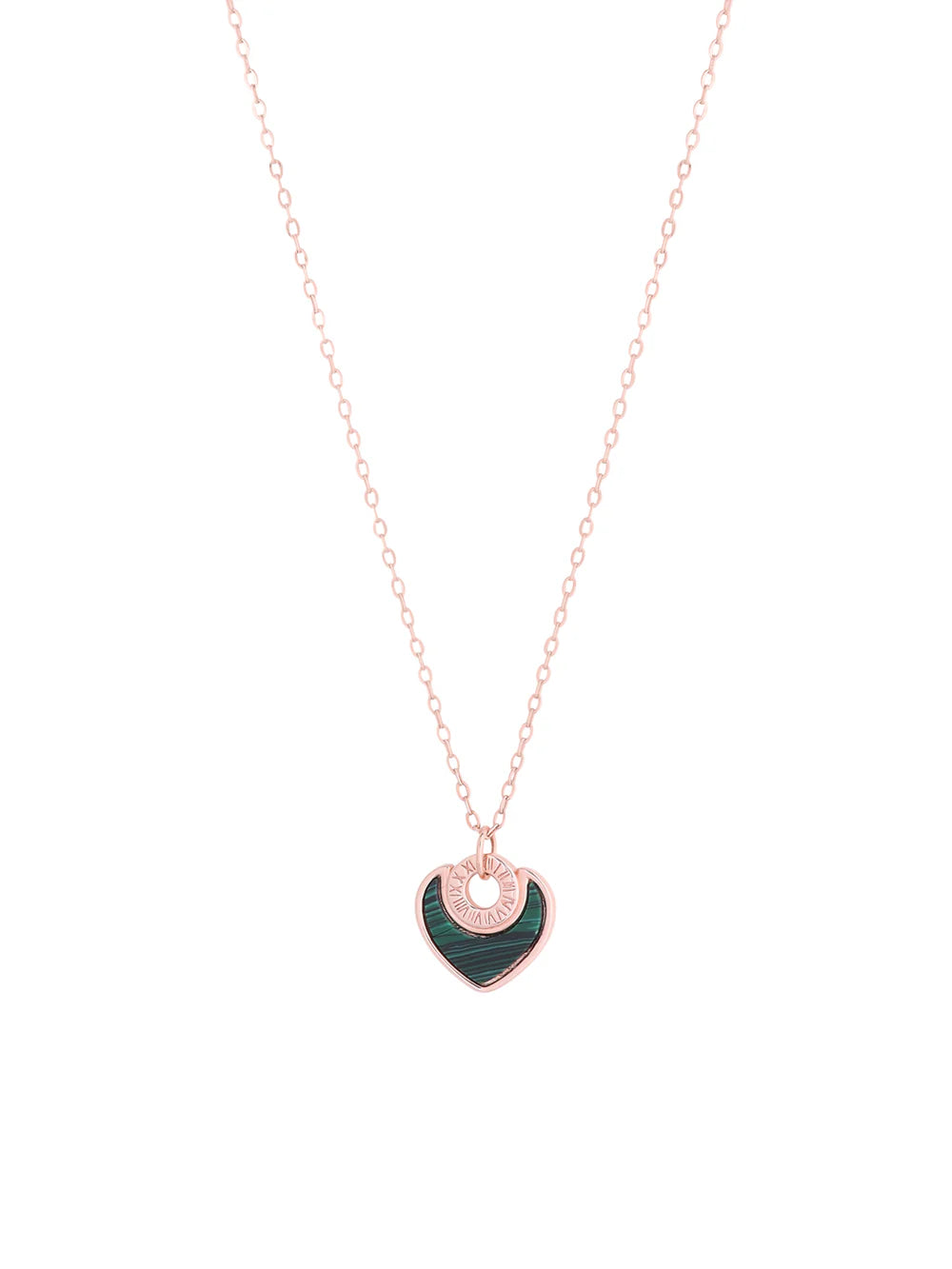 Green Malachite Heart Pendant