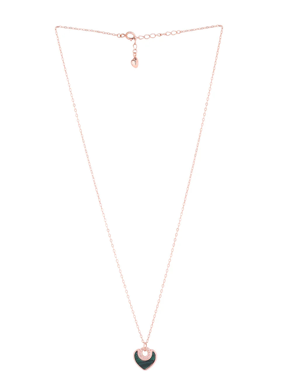 Green Malachite Heart Pendant