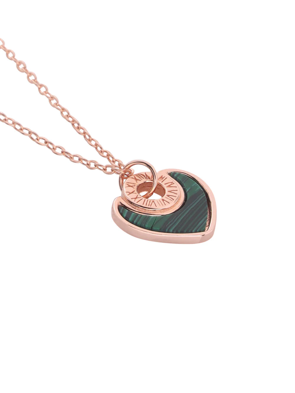 Green Malachite Heart Pendant