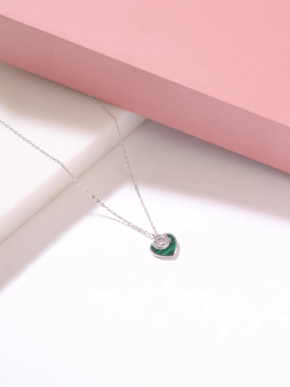 Green Malachite Heart Pendant