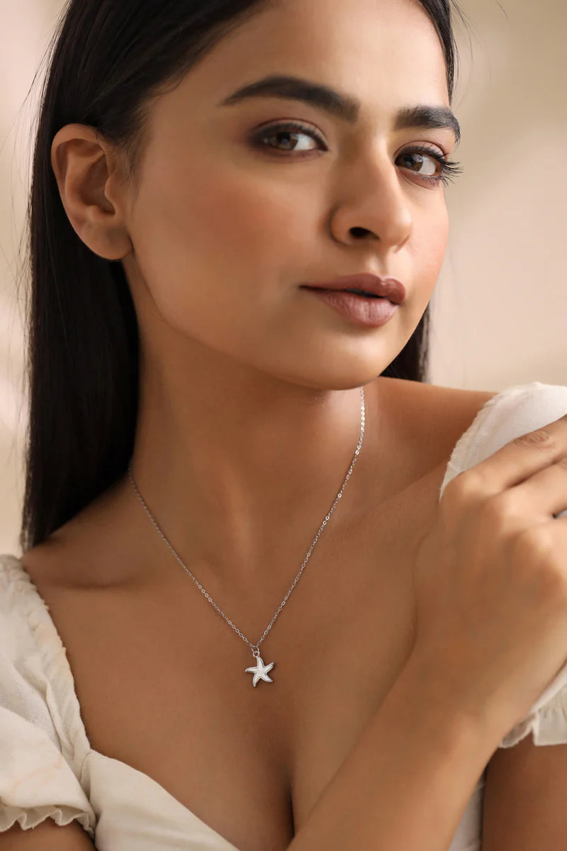 Silver Star Mother Of Pearl Pendant