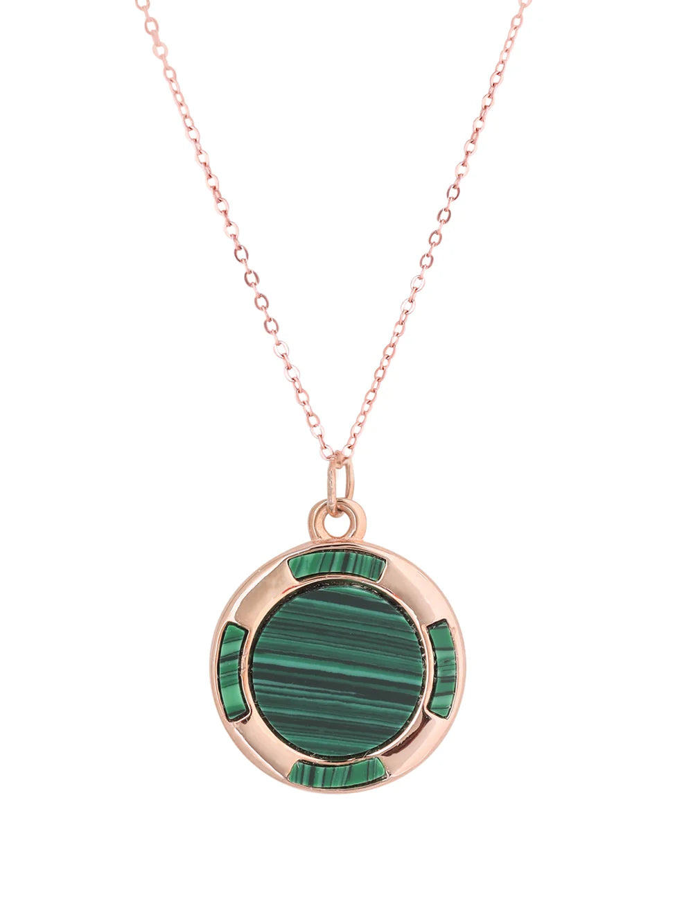 Green Malachite Halo Pendant